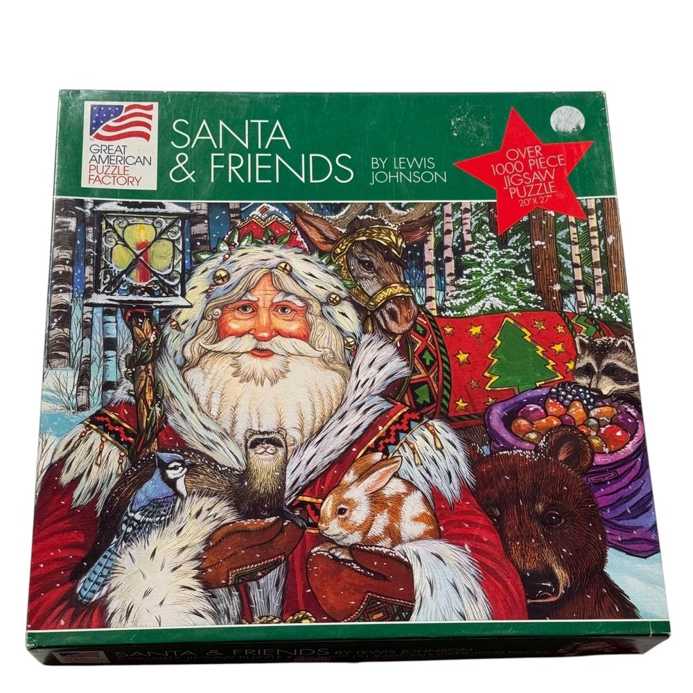 Great American Puzzle Factory Santa & Friends 1000 Pieces Puzzle UNCOUNTED